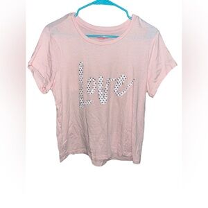 Victoria's Secret Pink Love Pajama Top Size Large